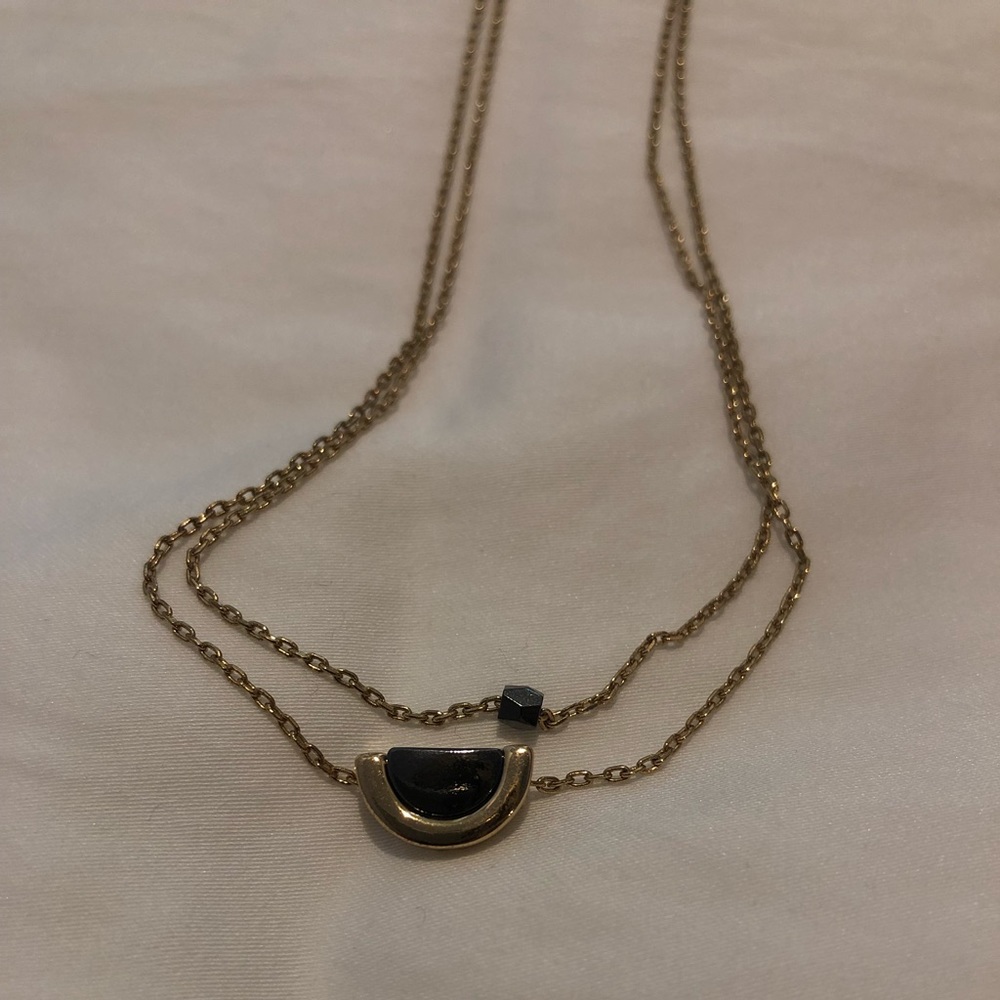 Layered Gold and Black necklace